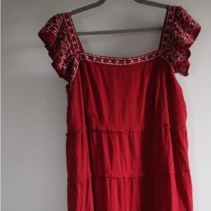 Red Tiered Maxi Dress